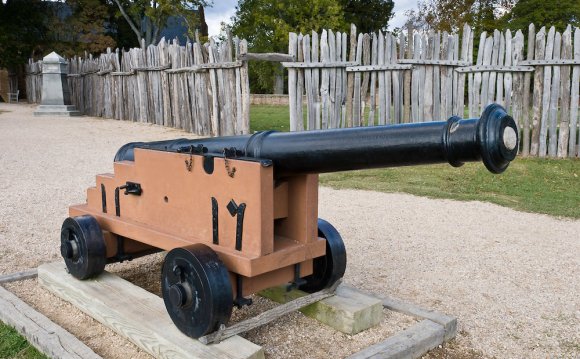 A cannon defends Jamestown