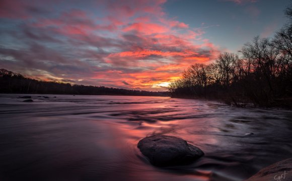 Nature water sunrise river
