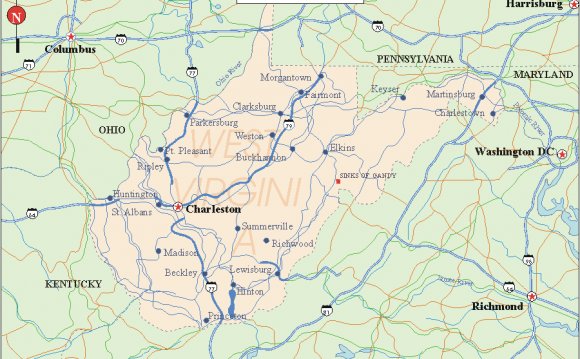 West Virginia State Map