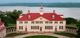 Aerial view associated with the bowling green side of the Mount Vernon mansion. Learn the façade closely and you’ll view it’s maybe not perfectly shaped.