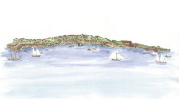 Alexandria Waterfront Drawing by Elizabeth Luallen image