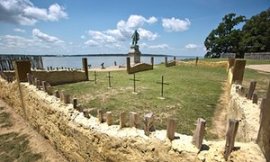 Crosses mark where in fact the four sets of person keeps were present close to the altar of that which was America’s first Protestant chapel in Jamestown, Virginia.