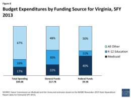 Figure 8: Budget Expenditures by Funding Source for Virginia, SFY 2013