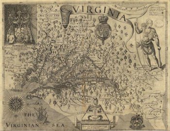 John Smith map Chesapeake Bay Virginia colonies