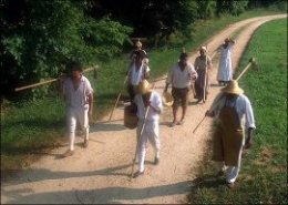 Slaves going back from areas