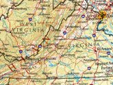 Virginia State USA Map