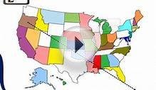 List of 50 States of USA in alphabetical order with map